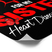 I Wear Red For My Sister Heart Disease Awareness D ポスター (角)