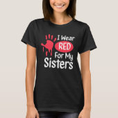 I Wear Red For My Sisters Native American Cherokee Tシャツ (正面)