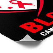 I Wear Red For My Son Blood Cancer Awareness  ポスター (角)