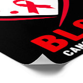 I Wear Red For My Stepdad Blood Cancer Awareness  ポスター (角)