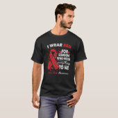 I Wear Red For Someone Means Everything HIV AIDS A Tシャツ (正面フル)