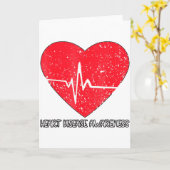 I Wear Red To Fight Heart Disease Awareness _1  カード (黄色い花)