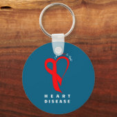 I Wear Red To Fight Heart Disease Awareness Chd Ri キーホルダー (正面)