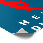 I Wear Red To Fight Heart Disease Awareness Chd Ri ポスター (角)