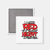 I Wear Red To Fight Heart Disease Awareness. Febru マグネット (正面/裏面)
