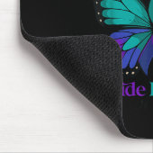 I Wear Teal &amp; Purple Butterfly Suicide Prevent マウスパッド (コーナー)