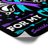 I Wear Teal &amp; Purple For My Cousin  ポスター (角)