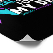 I Wear Teal &amp; Purple For My Dad Suicide Preven ポスター (角)