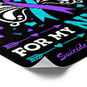 I Wear Teal &amp; Purple For My Niece  ポスター (角)