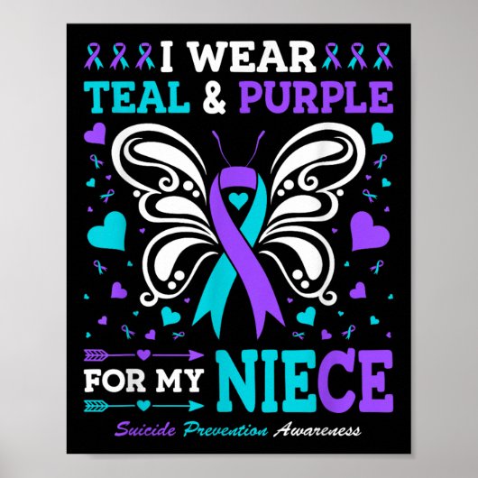 I Wear Teal &amp; Purple For My Niece  ポスター (正面)