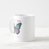 I Wear Teal & Purple For Suicide Prevention Aw コーヒーマグカップ (正面左)