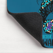 I Wear Teal & Purple For Suicide Prevention Aw マウスパッド (コーナー)
