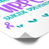 I Wear Teal And Purple Suicide Prevention Awarenes ポスター (角)