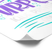 I Wear Teal And Purple Suicide Prevention Awarenes ポスター (角)