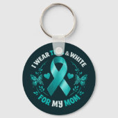 I Wear Teal For My Mom キーホルダー (正面)