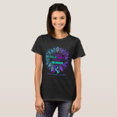 I Wear Teal Purple For Grandson Suicide Prevention Tシャツ (正面フル)