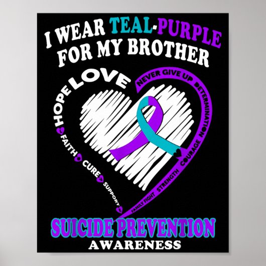 I Wear Teal Purple For My Brother  ポスター (正面)