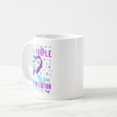 I Wear Teal Purple For My Son Suicide Prevention A コーヒーマグカップ (正面左)