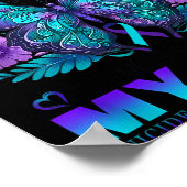 I Wear Teal Purple In Memory Of My Dad Suicide Awa ポスター (角)