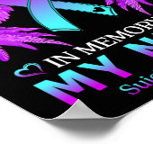 I Wear Teal Purple In Memory Of Niece Suicide Awar ポスター (角)