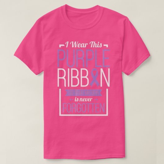 I Wear This Purple Ribbon Overdose Awareness Day G Tシャツ (デザイン正面)