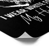 I Wear White For My Husband Lung Cancer Awareness ポスター (角)