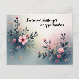I Welcome Challenges as Opportunities Affirmation ポストカード