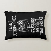 I Went Outside - Funny Gamer アクセントクッション (正面)