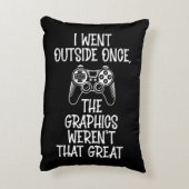 I Went Outside - Funny Gamer アクセントクッション (裏面(縦))