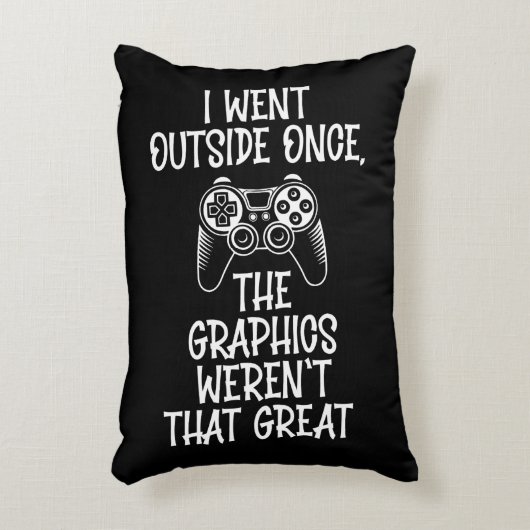 I Went Outside - Funny Gamer アクセントクッション (正面(垂直))