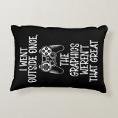 I Went Outside - Funny Gamer アクセントクッション (裏面)