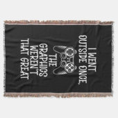 I Went Outside - Funny Gamer スローブランケット (正面)