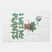 I Wet My Plants – ガーデニングおもしろいデザイン キッチンタオル (横)