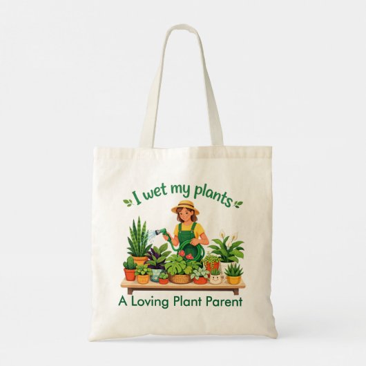 I Wet My Plants Customized Tote Bag トートバッグ (裏面)