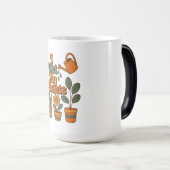 I Wet My Plants – Retro 70s Stripes モーフィングマグカップ (正面右)