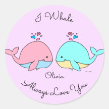 I Whale Always Love Youかわいいパステルピンク