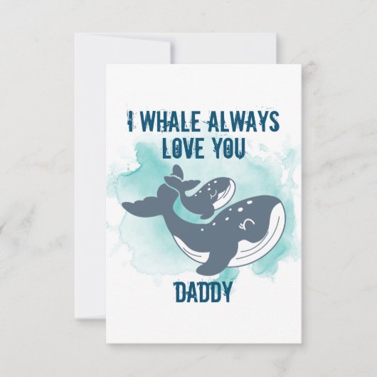 I Whale Always Love Youカスタマイズ サンキューカード (正面)