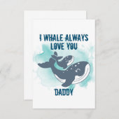 I Whale Always Love Youカスタマイズ サンキューカード (正面/裏面)