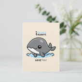"I Whale Always Love You" card ポストカード (スタンド正面)