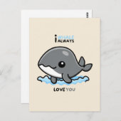 "I Whale Always Love You" card ポストカード (正面/裏面)