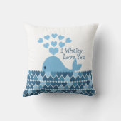 I Whaley愛! 青い クッション (裏面)