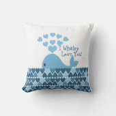 I Whaley愛! 青い クッション (正面)