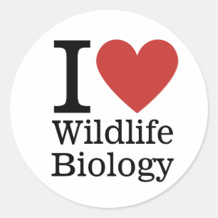 I Wildlife ❤️ Biology for Students/Faculty カスタム ラウンドシール