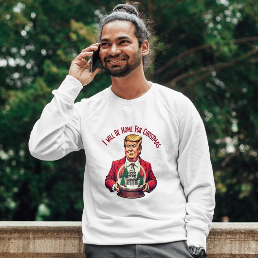 I Will Be Home for Christmas" Long-Sleeve Shirt  Tシャツ