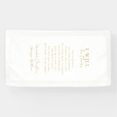 " I will be there" Wedding, Memorial, White, 横断幕 (横)