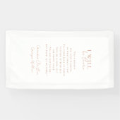 " I will be there" Wedding, Memorial, White, 横断幕 (横)