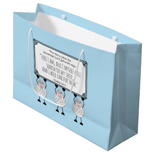 "I Will Care for My Sheep" Gift Bag ラージペーパーバッグ (正面アングル)
