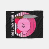 I Will Cut You Funny Quote  フリースブランケット (正面(横))