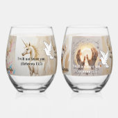 I will not leave you. (Hebrews 13:5) ステムなしワイングラス (裏面)