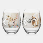 I will not leave you. (Hebrews 13:5) ステムなしワイングラス (左)